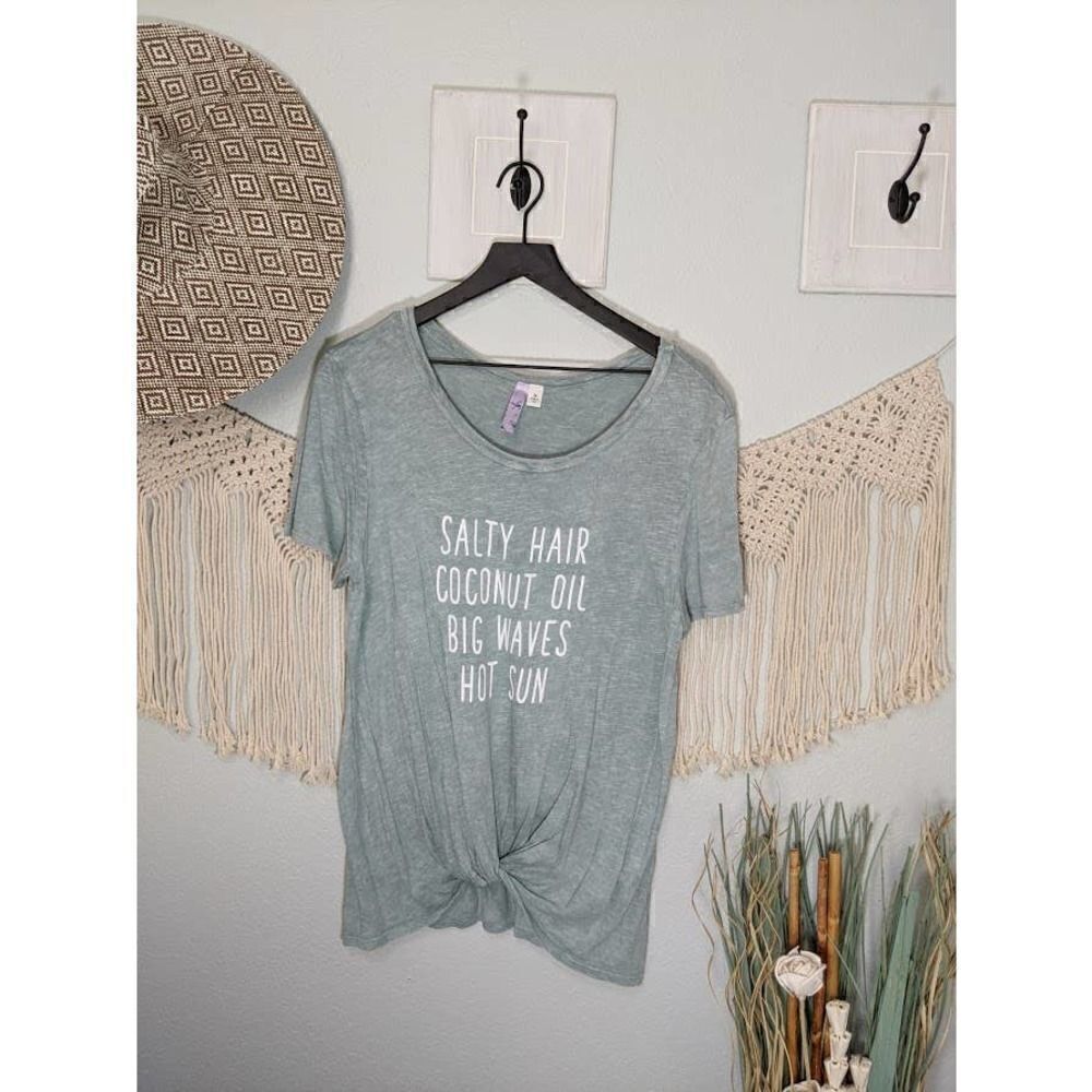 Alya Tie Knot TShirt Beach Vibes